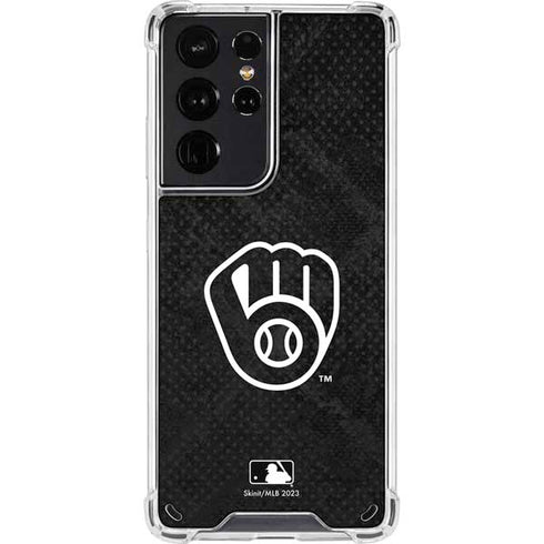 MLB Milwaukee Brewers Dark Wash Galaxy S21 Ultra 5G Clear Case