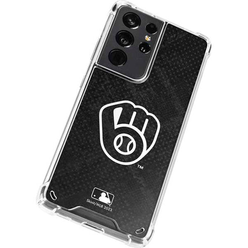 MLB Milwaukee Brewers Dark Wash Galaxy S21 Ultra 5G Clear Case
