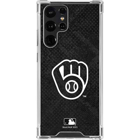MLB Milwaukee Brewers Dark Wash Galaxy S22 Ultra Clear Case