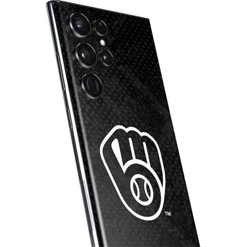 MLB Milwaukee Brewers Dark Wash Galaxy S22 Ultra Skin