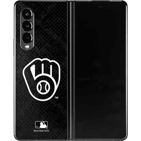 MLB Milwaukee Brewers Dark Wash Galaxy Z Fold3 5G Skin