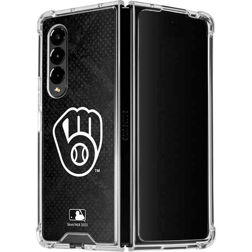 MLB Milwaukee Brewers Dark Wash Galaxy Z Fold4 5G Clear Case