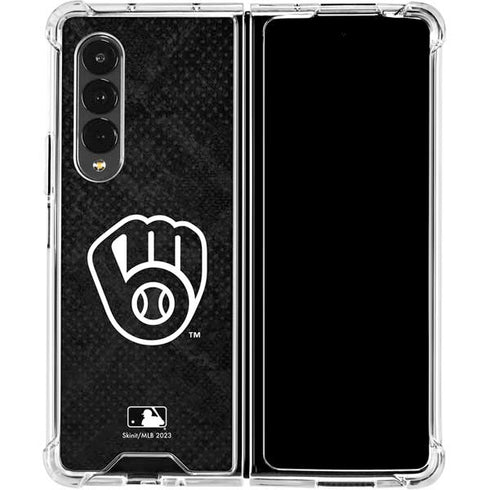 MLB Milwaukee Brewers Dark Wash Galaxy Z Fold4 5G Clear Case