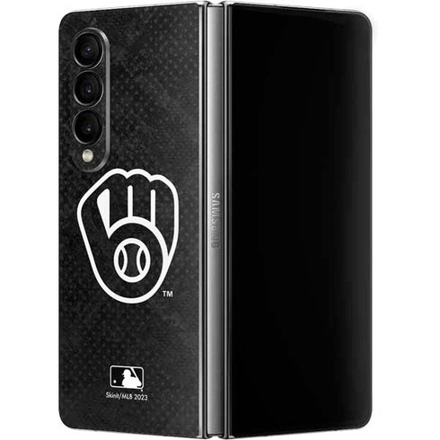 MLB Milwaukee Brewers Dark Wash Galaxy Z Fold4 5G Skin