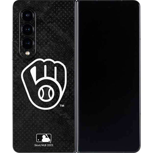 MLB Milwaukee Brewers Dark Wash Galaxy Z Fold4 5G Skin