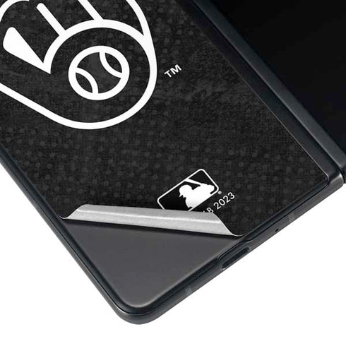 MLB Milwaukee Brewers Dark Wash Galaxy Z Fold4 5G Skin