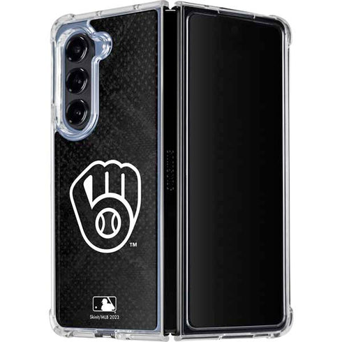MLB Milwaukee Brewers Dark Wash Galaxy Z Fold5 5G Clear Case