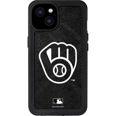 MLB Milwaukee Brewers Dark Wash iPhone 15 Plus Waterproof Case