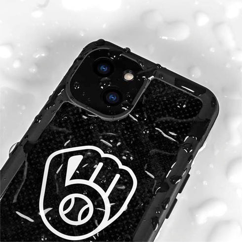 MLB Milwaukee Brewers Dark Wash iPhone 15 Plus Waterproof Case