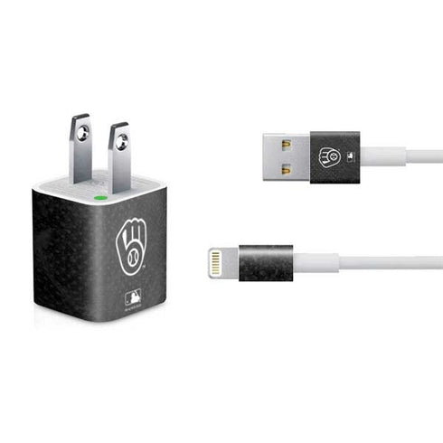 MLB Milwaukee Brewers Dark Wash iPhone Charger (5W USB) Skin