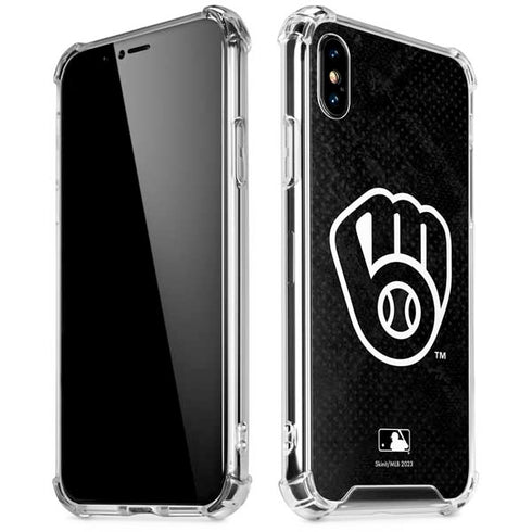 MLB Milwaukee Brewers Dark Wash iPhone XS Max Clear Case