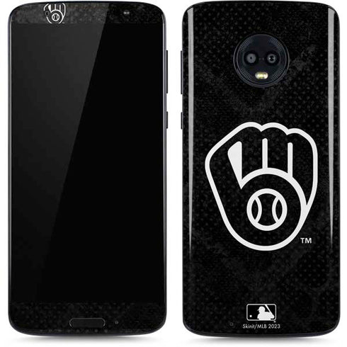 MLB Milwaukee Brewers Dark Wash Moto G6 Skin