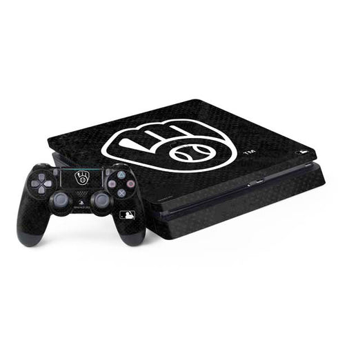 MLB Milwaukee Brewers Dark Wash PS4 Slim Bundle Skin