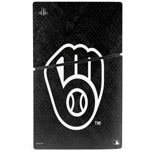 MLB Milwaukee Brewers Dark Wash PS5 Slim Disk Bundle Skin