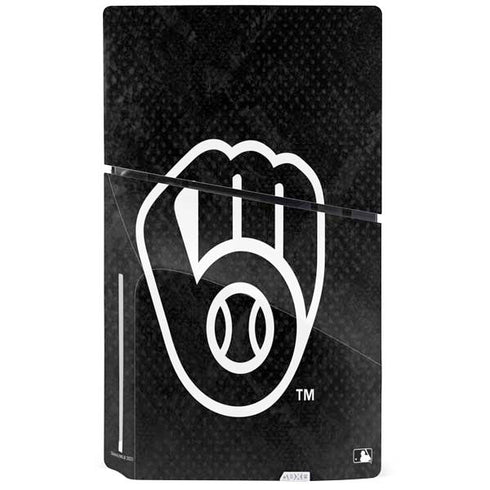 MLB Milwaukee Brewers Dark Wash PS5 Slim Disk Console Skin