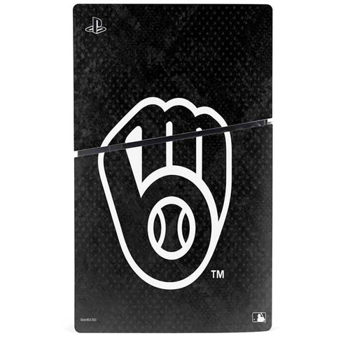 MLB Milwaukee Brewers Dark Wash PS5 Slim Digital Edition Bundle Skin