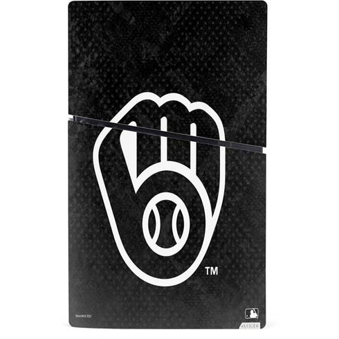 MLB Milwaukee Brewers Dark Wash PS5 Slim Digital Edition Bundle Skin