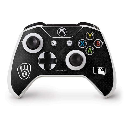 MLB Milwaukee Brewers Dark Wash Xbox One S Controller Skin
