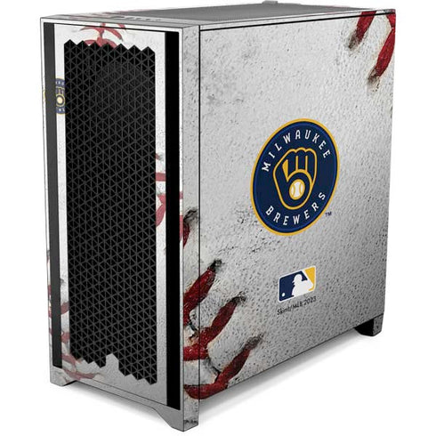 MLB Milwaukee Brewers Game Ball Corsair 4000D Tempered Glass Mid-Tower ATX Case Skin