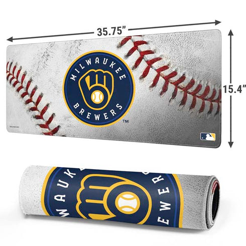MLB Milwaukee Brewers Game Ball Gaming Mouse Pad