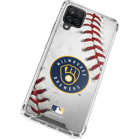 MLB Milwaukee Brewers Game Ball Galaxy A12 Clear Case