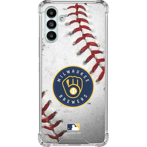 MLB Milwaukee Brewers Game Ball Galaxy A13 5G Clear Case