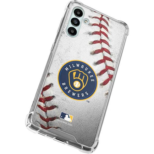 MLB Milwaukee Brewers Game Ball Galaxy A13 5G Clear Case