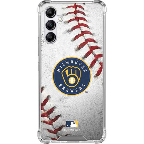 MLB Milwaukee Brewers Game Ball Galaxy A15 5G Clear Case