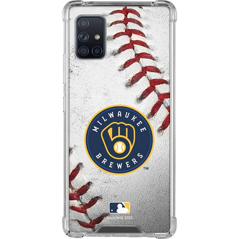 MLB Milwaukee Brewers Game Ball Galaxy A51 5G Clear Case