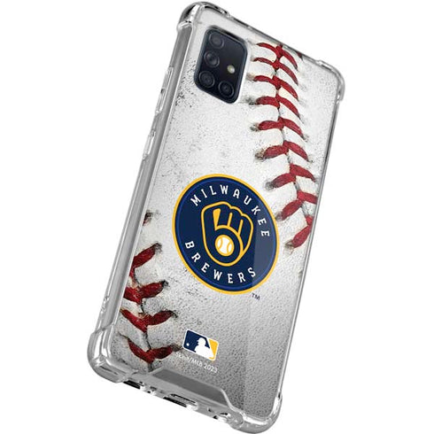 MLB Milwaukee Brewers Game Ball Galaxy A51 5G Clear Case