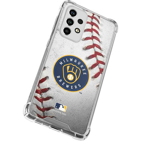 MLB Milwaukee Brewers Game Ball Galaxy A53 5G Clear Case