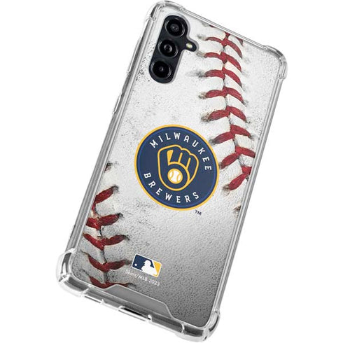 MLB Milwaukee Brewers Game Ball Galaxy A54 5G Clear Case