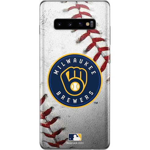 MLB Milwaukee Brewers Game Ball Galaxy S10 Plus Skin