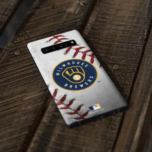 MLB Milwaukee Brewers Game Ball Galaxy S10 Plus Skin
