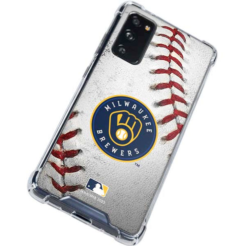 MLB Milwaukee Brewers Game Ball Galaxy S20 FE Clear Case
