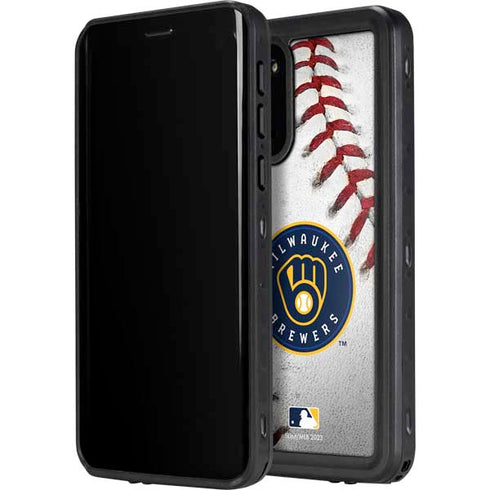 MLB Milwaukee Brewers Game Ball Galaxy S20 Plus Waterproof Case