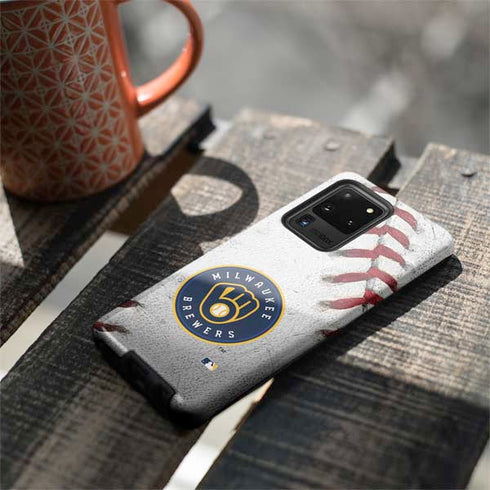 MLB Milwaukee Brewers Game Ball Galaxy S20 Ultra 5G Pro Case