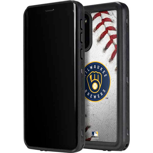 MLB Milwaukee Brewers Game Ball Galaxy S20 Waterproof Case