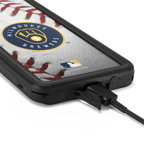 MLB Milwaukee Brewers Game Ball Galaxy S20 Waterproof Case