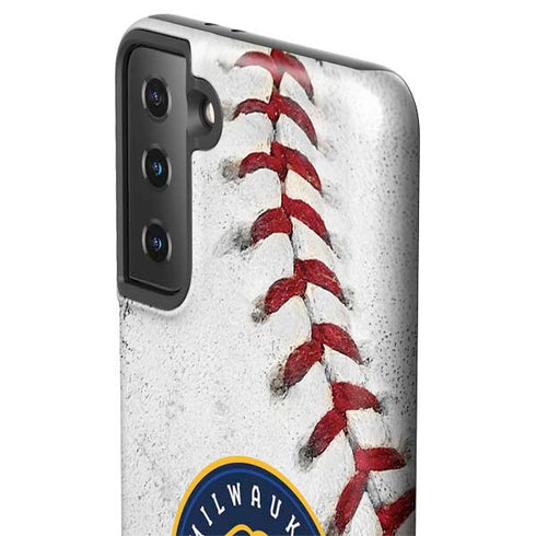 MLB Milwaukee Brewers Game Ball Galaxy S21 Plus 5G Pro Case