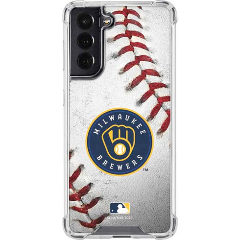 MLB Milwaukee Brewers Game Ball Galaxy S22 Clear Case