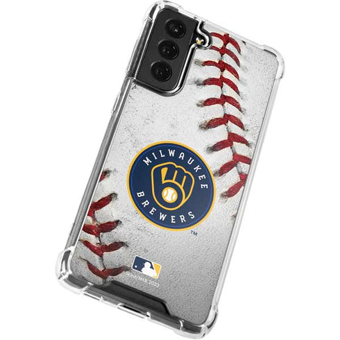 MLB Milwaukee Brewers Game Ball Galaxy S22 Plus Clear Case