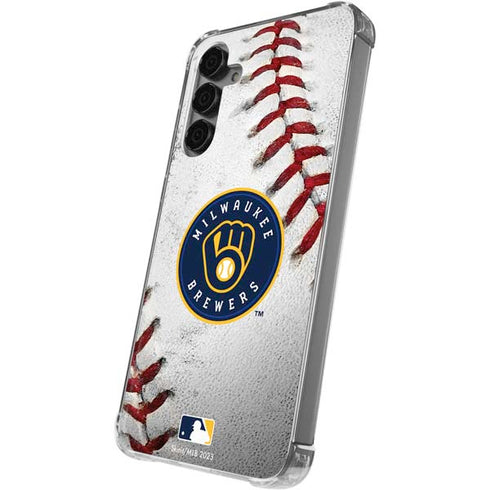 MLB Milwaukee Brewers Game Ball Galaxy S24 Plus Clear Case