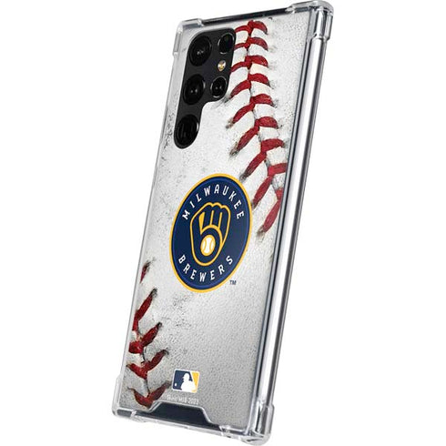 MLB Milwaukee Brewers Game Ball Galaxy S24 Ultra Clear Case