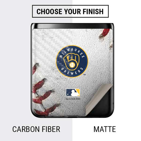 MLB Milwaukee Brewers Game Ball Galaxy Z Flip Skin