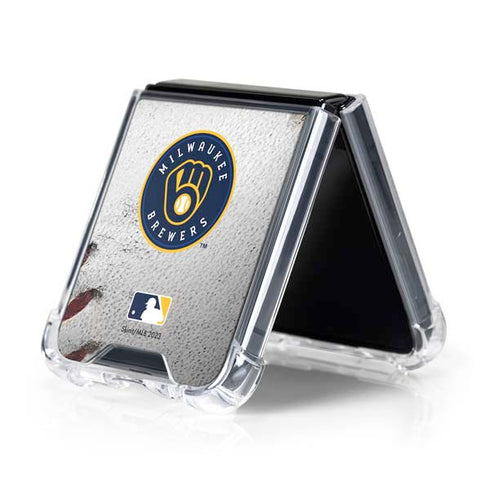 MLB Milwaukee Brewers Game Ball Galaxy Z Flip5 5G Clear Case