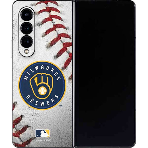 MLB Milwaukee Brewers Game Ball Galaxy Z Fold4 5G Skin