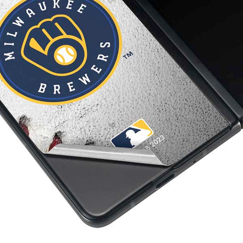 MLB Milwaukee Brewers Game Ball Galaxy Z Fold4 5G Skin