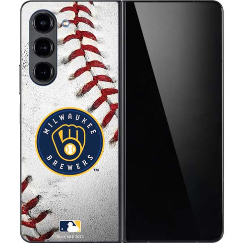 MLB Milwaukee Brewers Game Ball Galaxy Z Fold5 5G Skin