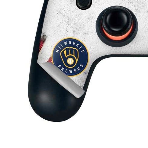 MLB Milwaukee Brewers Game Ball Google Stadia Controller Skin